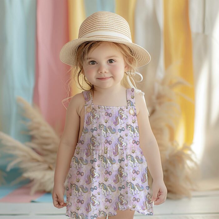 Tissu Imprimé Licorne Couronne Rose, 10 tissus au choix – Image 3
