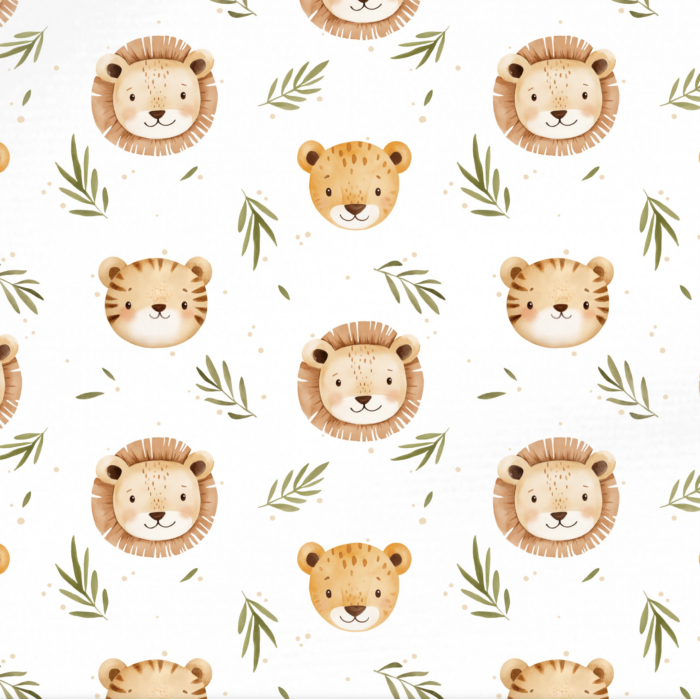 Tissu Imprimé Lion Tigre Leopard, 10 tissus au choix