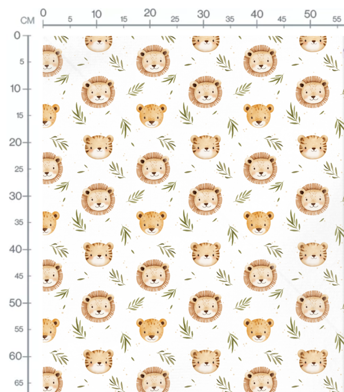 Tissu Imprimé Lion Tigre Leopard, 10 tissus au choix – Image 2