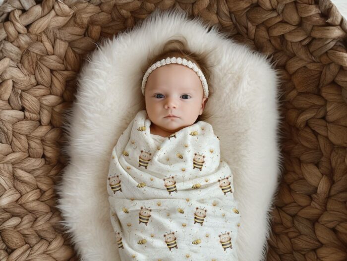Tissu Imprimé Ourson Abeille Fleurs, 10 tissus au choix – Image 3