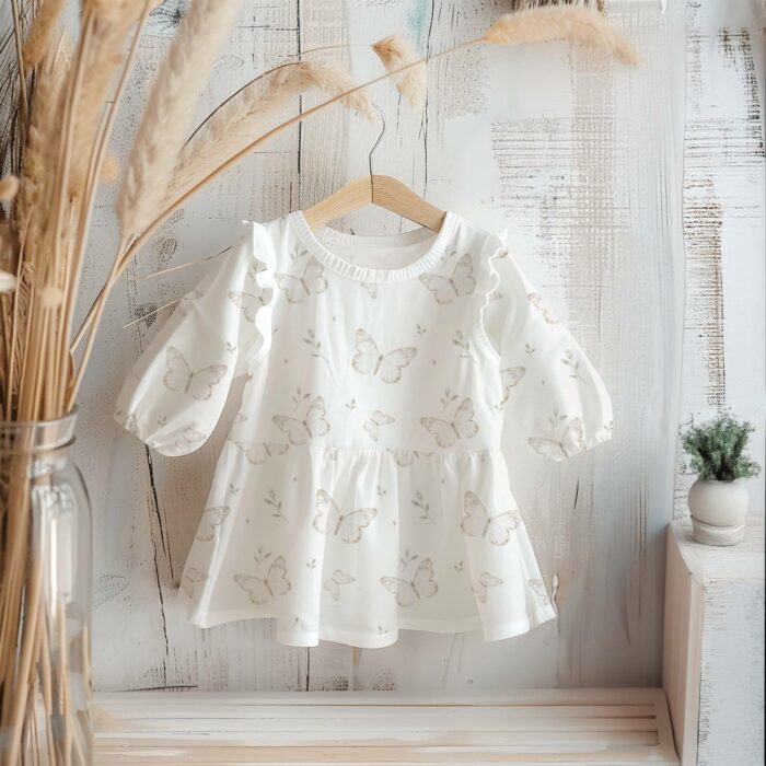 Tissu Imprimé Papillon Bohème Douceur, 10 tissus au choix – Image 3