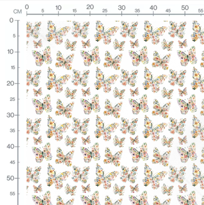 Tissu Imprimé Papillon Fleuri Couleurs, 10 tissus au choix – Image 2