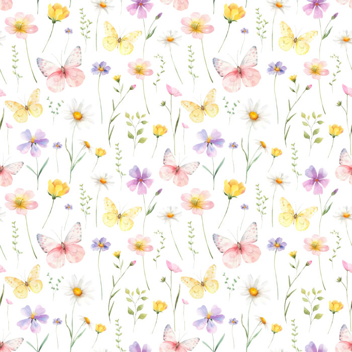 Tissu Imprimé Papillons Couleurs Harmonie, 10 tissus au choix