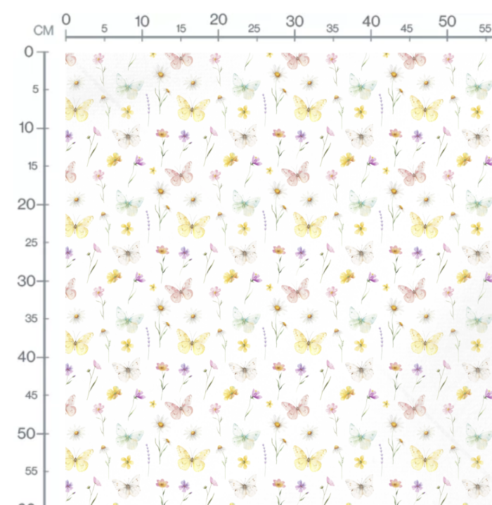 Tissu Imprimé Papillons Couleurs Pastel, 10 tissus au choix – Image 2