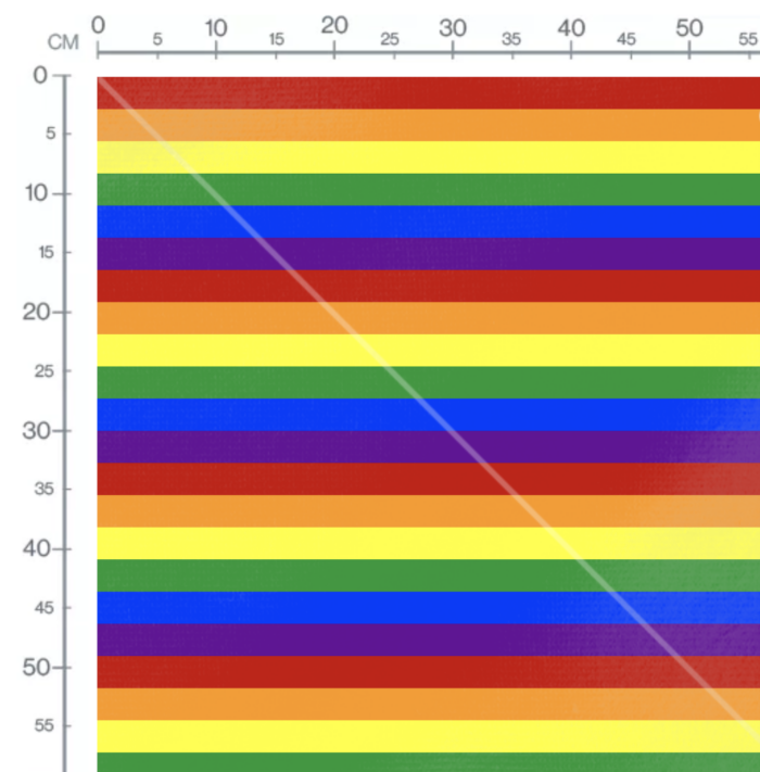 Tissu Imprimé Rayures Arc-en-ciel Grand, 10 tissus au choix – Image 2