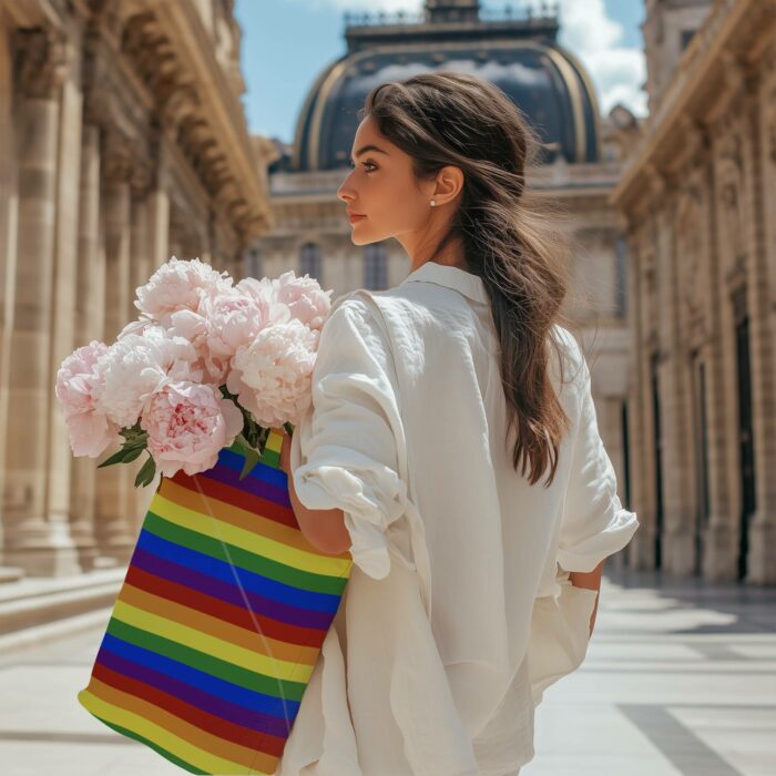 Tissu Imprimé Rayures Arc-en-ciel Grand, 10 tissus au choix – Image 3