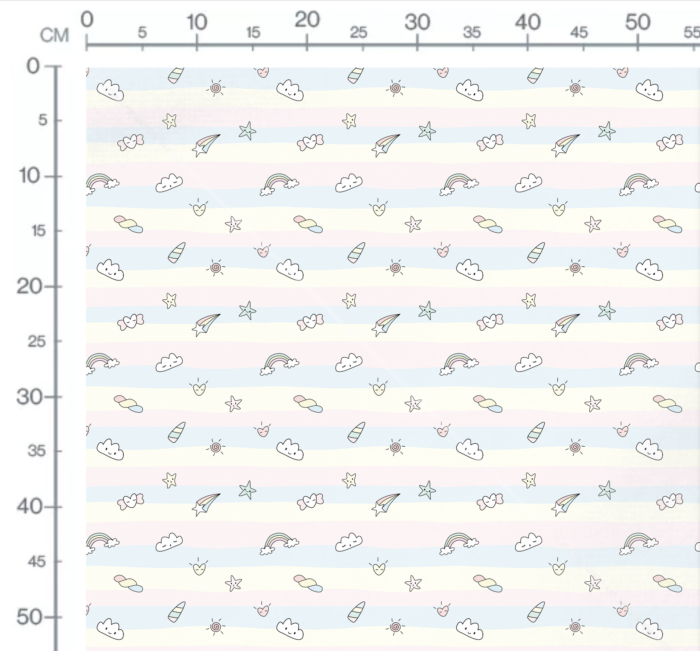Tissu Imprimé Rayures Pastel Doodle, 10 tissus au choix – Image 2