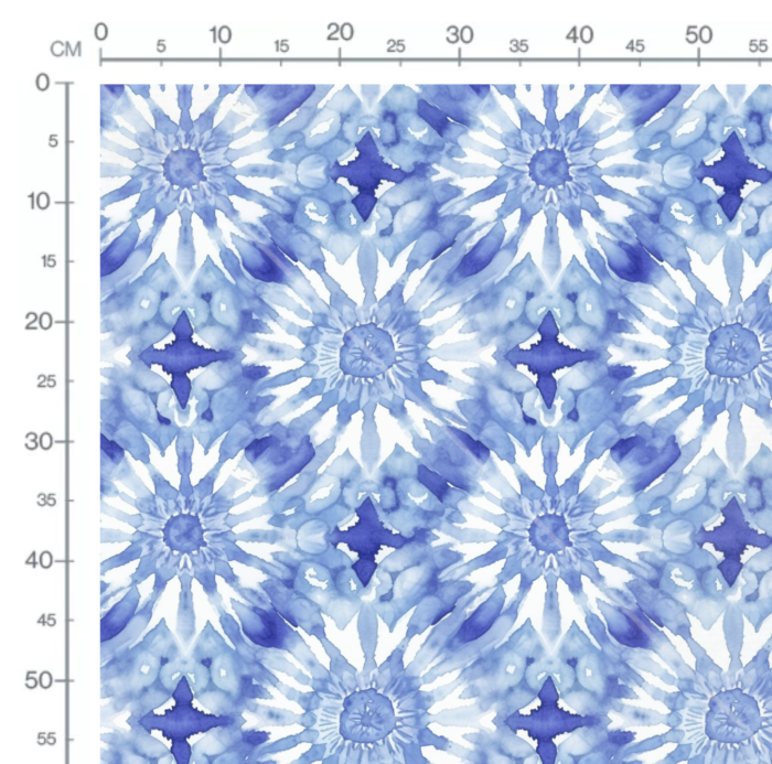 Tissu Tie and Dye Bleu, 10 tissus au choix – Image 2