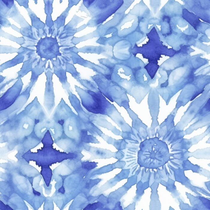 Tissu Tie and Dye Bleu, 10 tissus au choix