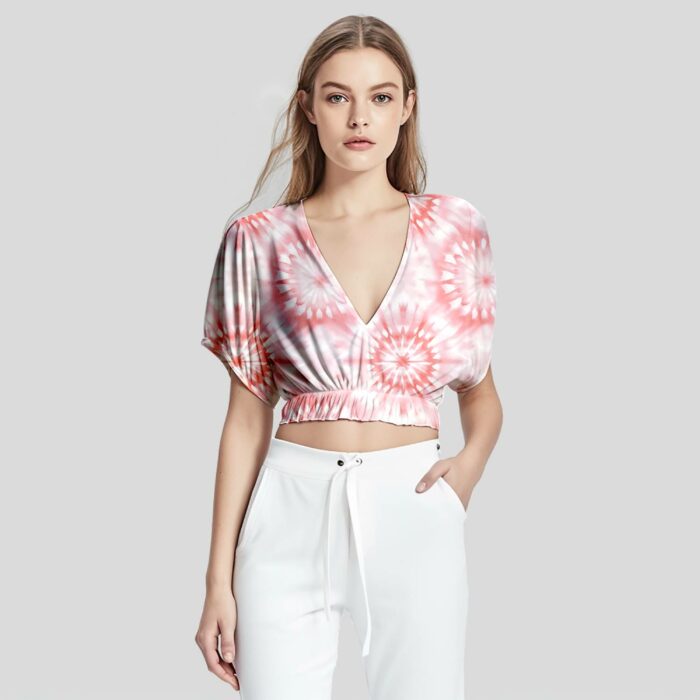Tissu Tie and Dye Rose Framboise, 10 tissus au choix – Image 3
