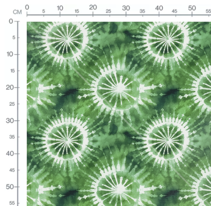 Tissu Tie and Dye Vert, 10 tissus au choix – Image 2