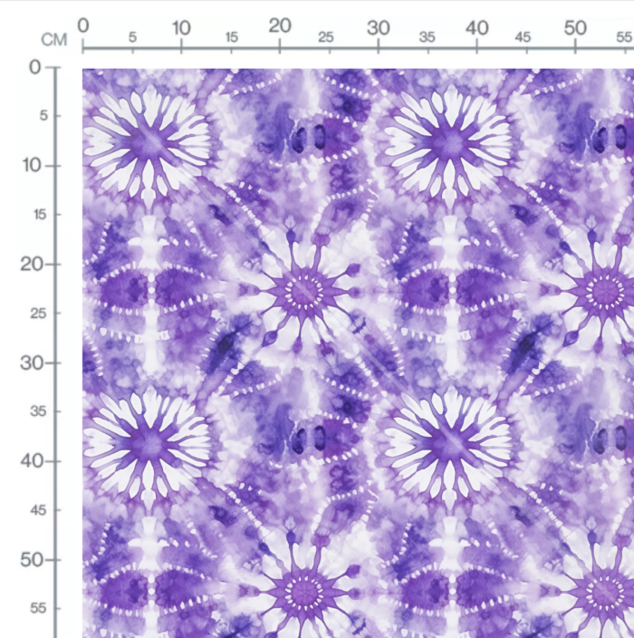 Tissu Tie and Dye Violet, 10 tissus au choix – Image 2