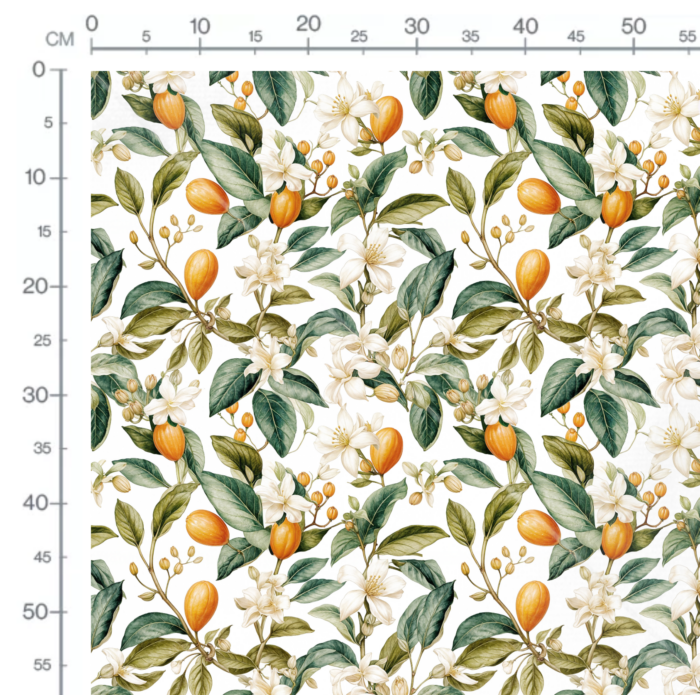 Tissu Fruits Oranges Tropical, 10 tissus au choix – Image 2