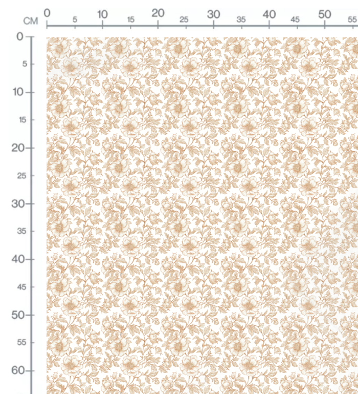 Tissu Inspiration Toile de Jouy Pivoines Marron, 11 tissus au choix – Image 3