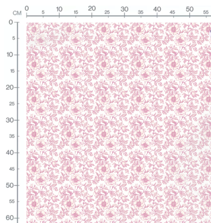Tissu Inspiration Toile de Jouy Pivoines Rose, 11 tissus au choix – Image 3