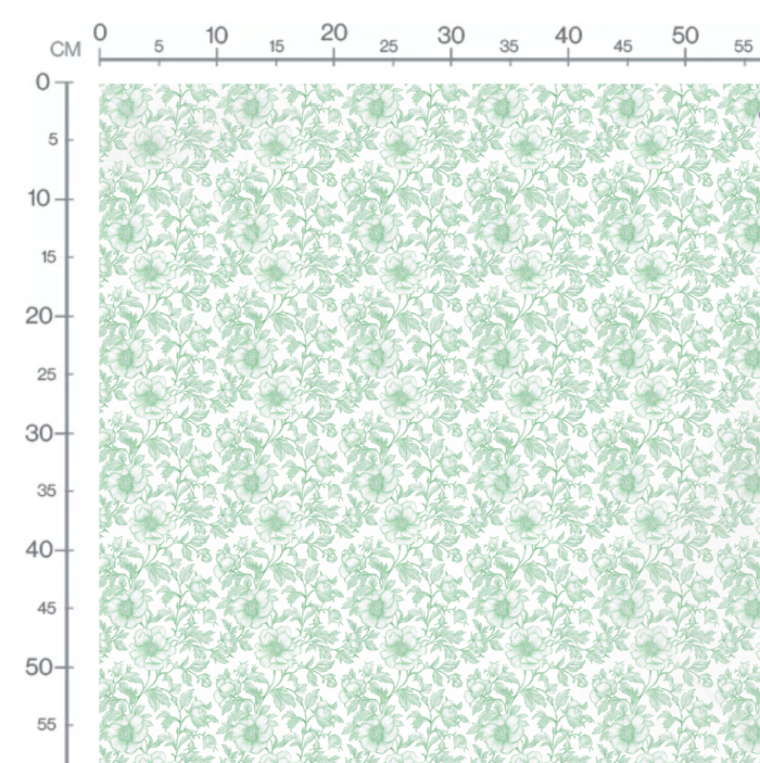 Tissu Inspiration Toile de Jouy Pivoines Vert, 11 tissus au choix – Image 3