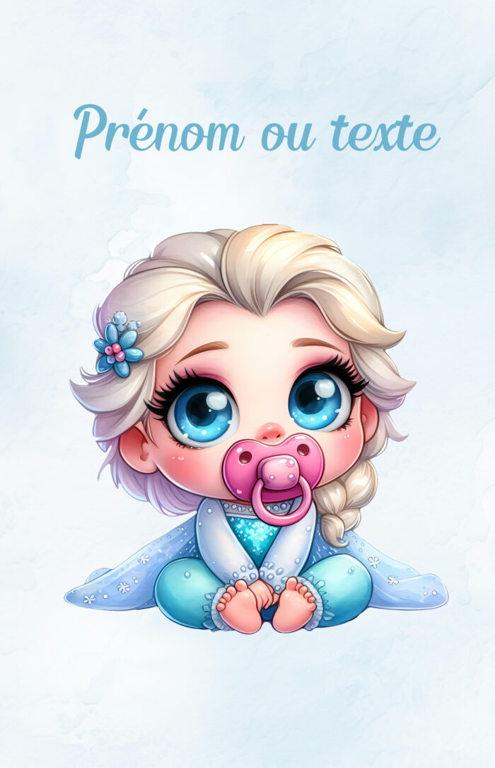 Panneau Couverture Bébé Princesse Bleu
