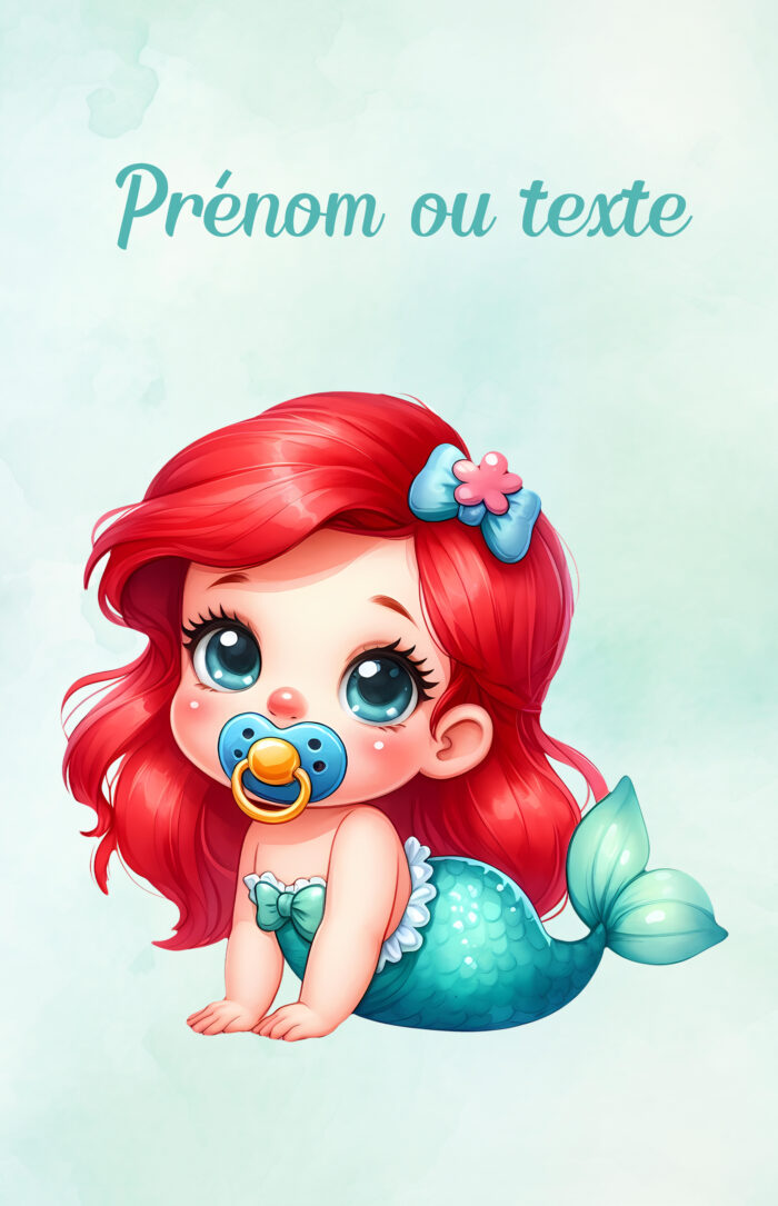Panneau Couverture Bébé Princesse Sirène