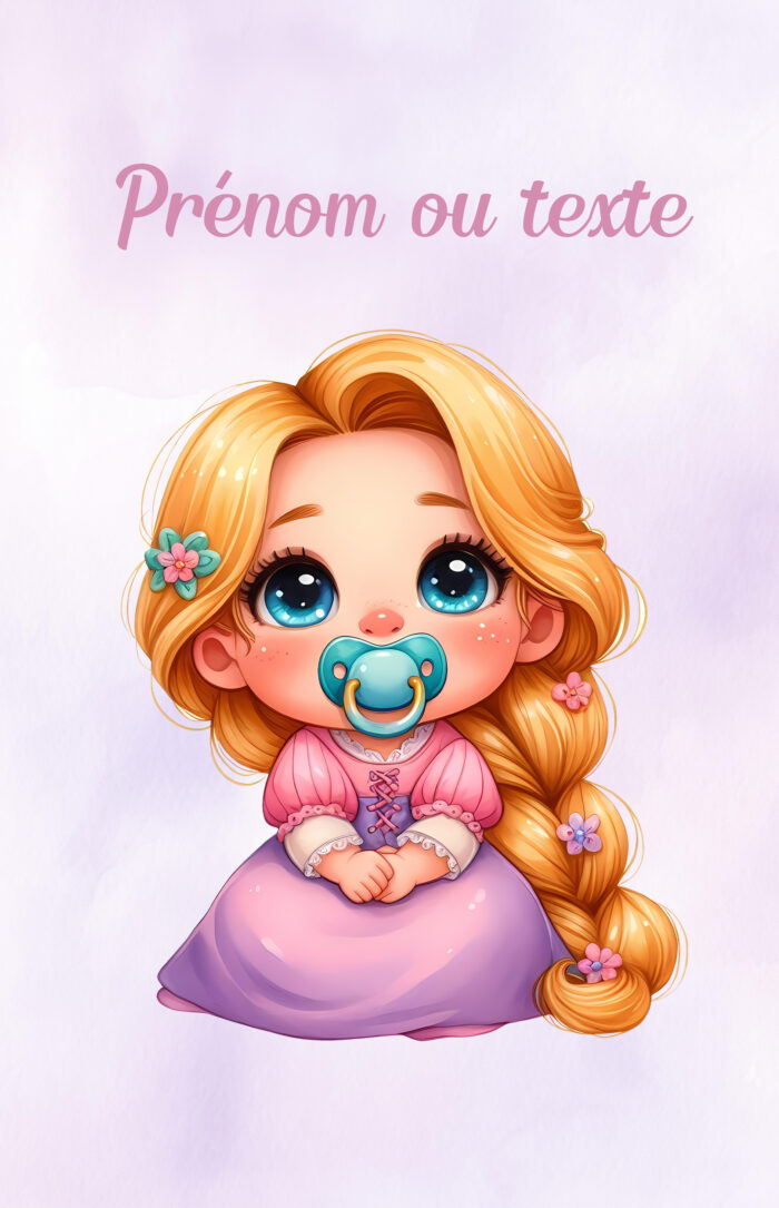 Panneau Couverture Bébé Princesse Violet