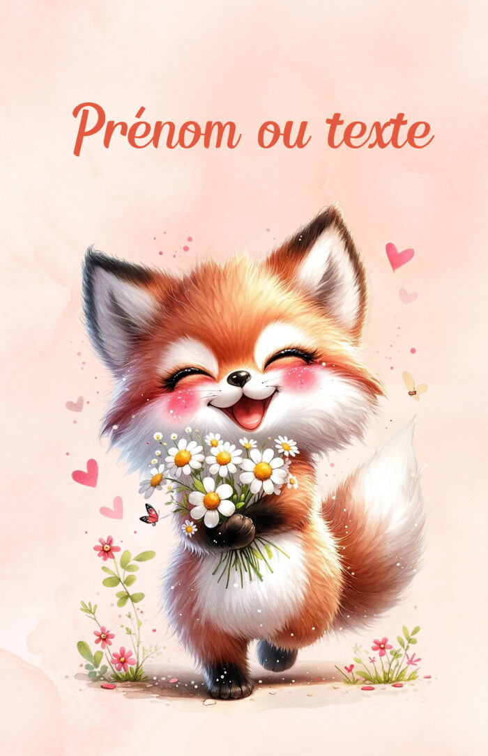 Panneau Couverture Renard Marguerites