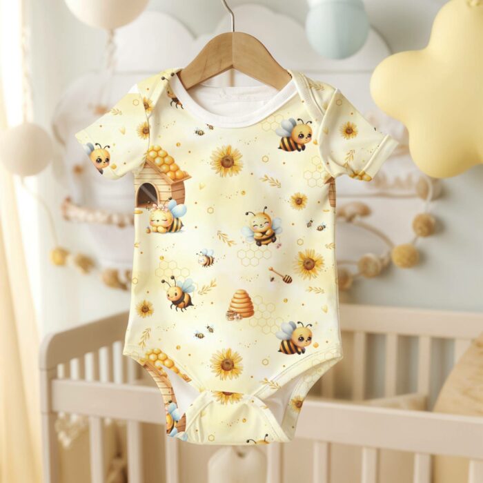 Tissu Imprimé Abeille Adorable Ruche, 10 tissus au choix Adorable Ruche – Image 3