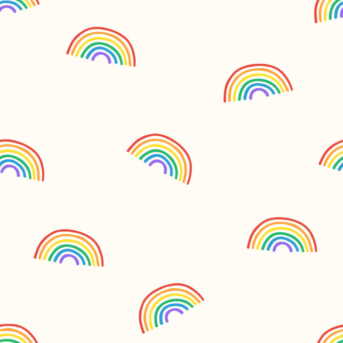 Tissu Imprimé Arc-en-ciel Couleurs Crème, 10 tissus au choix