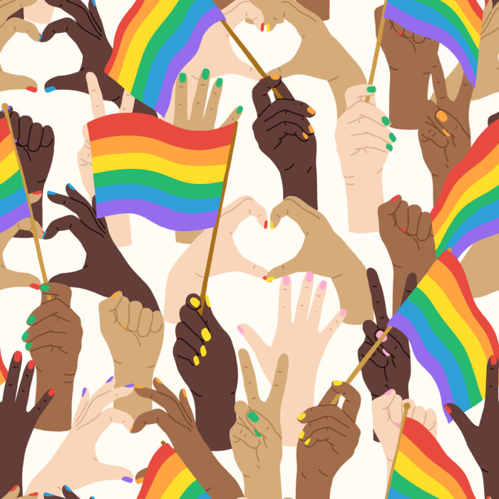 Tissu Imprimé Arc-en-ciel Drapeau, 10 tissus au choix