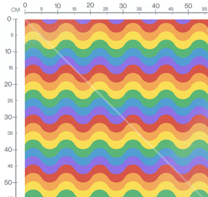 Tissu Imprimé Arc-en-ciel Vagues, 10 tissus au choix – Image 2