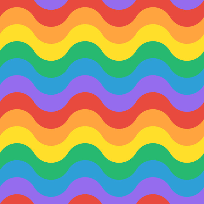 Tissu Imprimé Arc-en-ciel Vagues, 10 tissus au choix