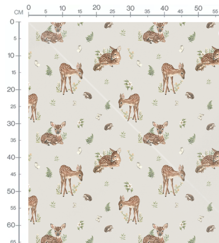 Tissu Imprimé Biche Hérisson Papillon, 10 tissus au choix – Image 2
