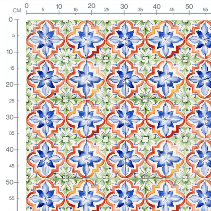 Tissu Imprimé Carreaux Sud Vert Rouge Bleu, 11 tissus au choix – Image 2