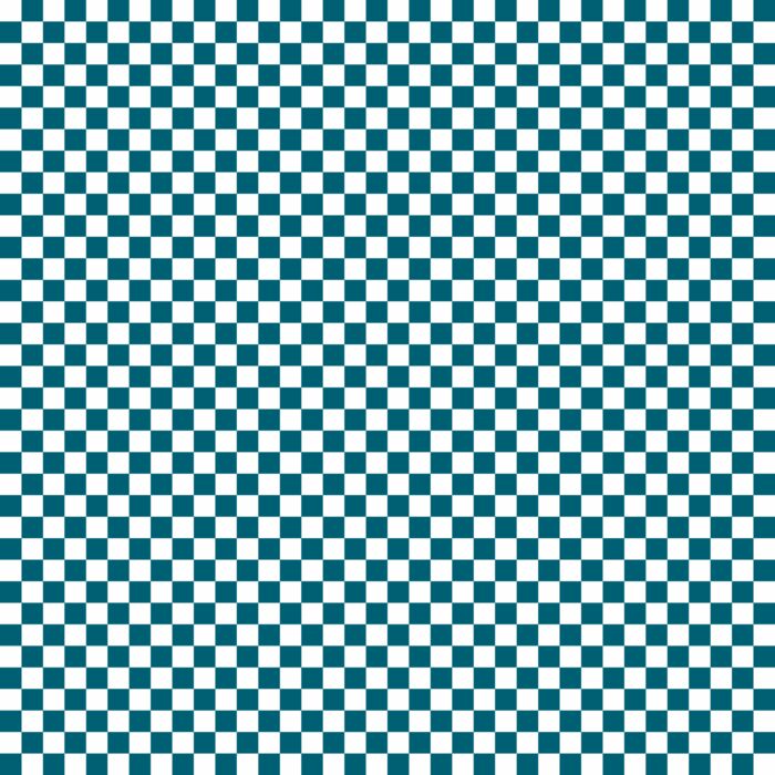 Tissu Imprimé Damier 19 Bleu Pétrole, 10 tissus au choix