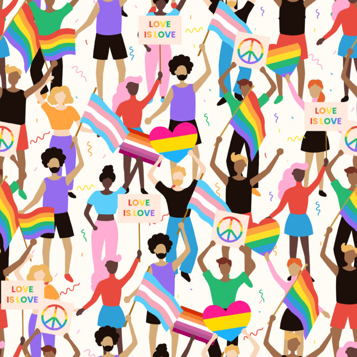 Tissu Imprimé Love is Love, 10 tissus au choix
