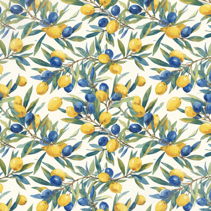 Tissu Imprimé Olives Vintage, 11 tissus au choix